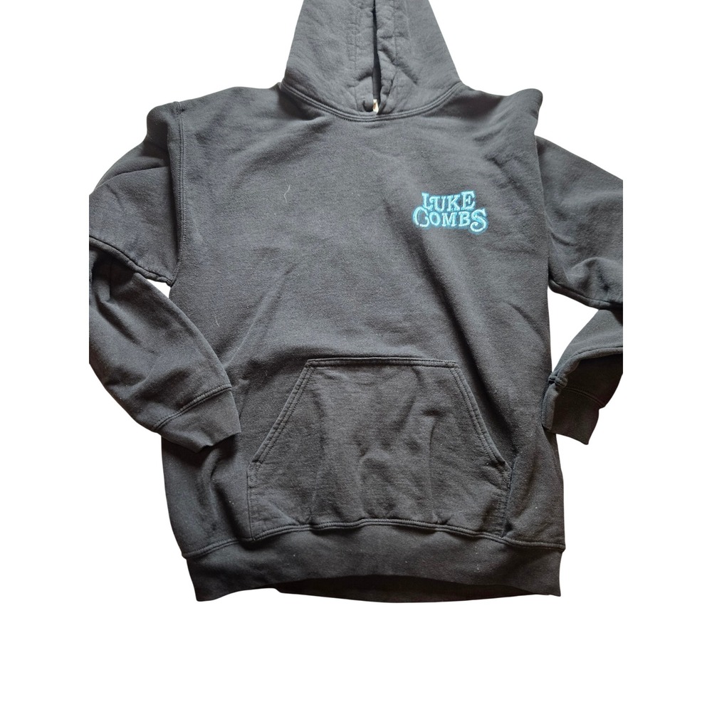 Luke Combs Middle of Somewhere Tour Hoodie Black Mens Medium Concert Graphic